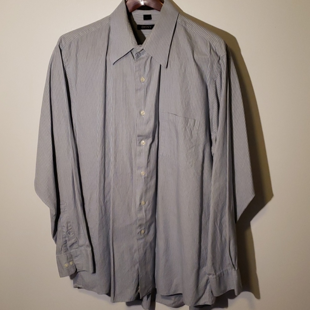 DKNY woven dress shirt. XL - 17 neck 34/35 sleeve